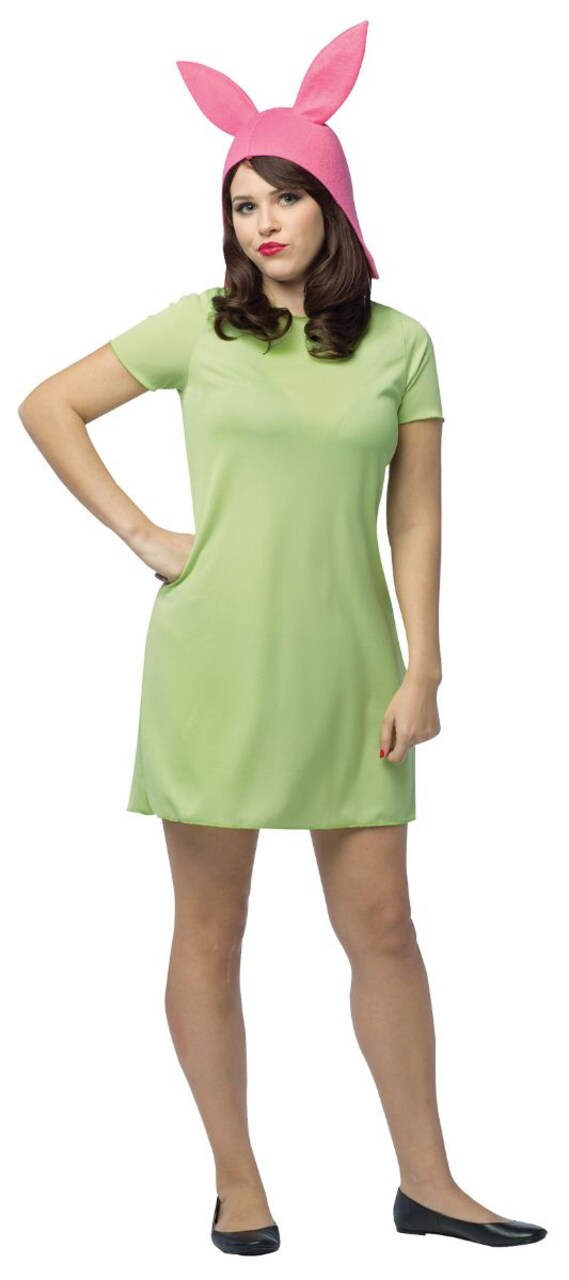 The Costume Center Green and Pink Bob's Burgers Louise Adult Women's Halloween Costume - One Size
